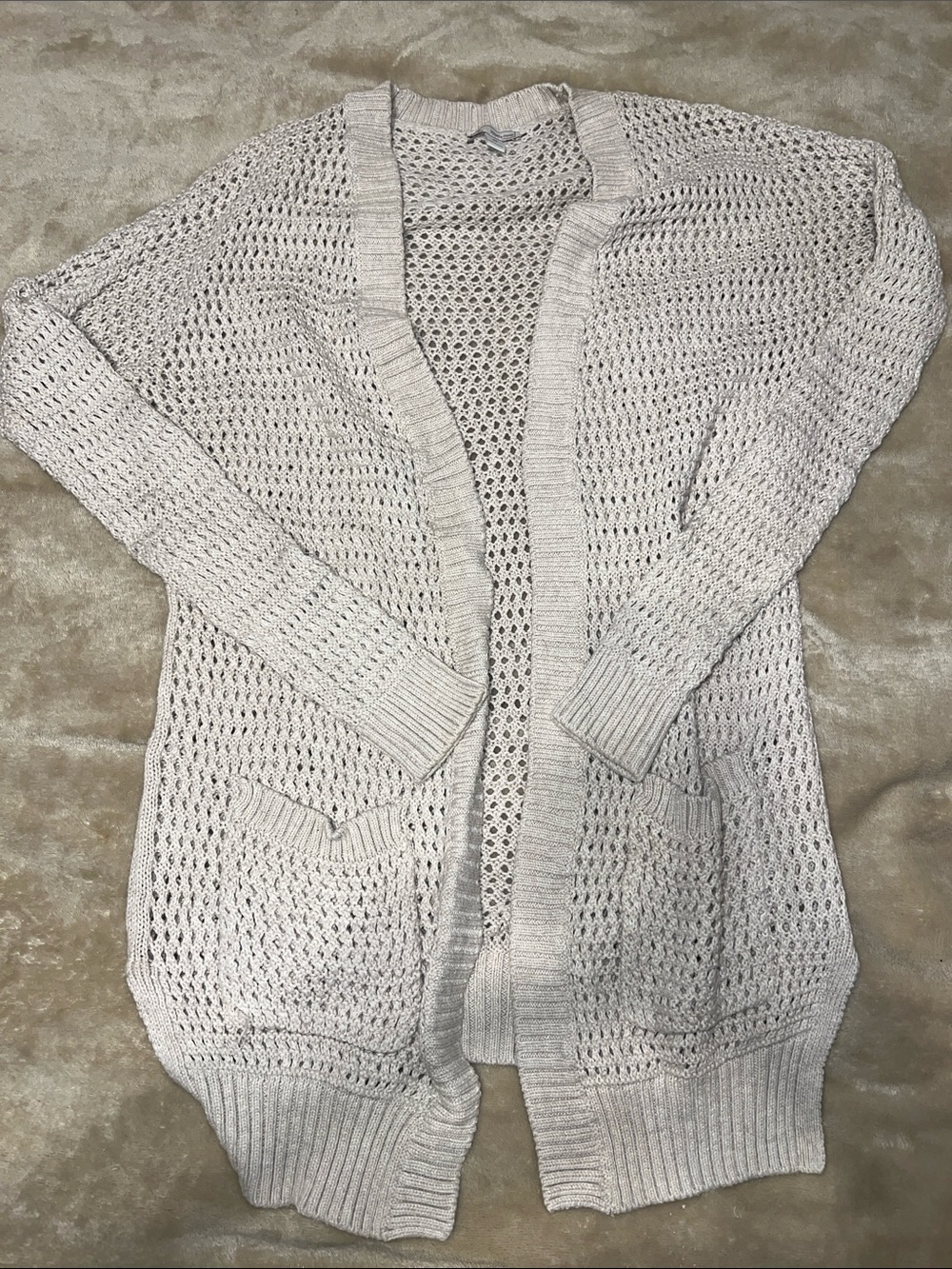 GAP Open-Weave Cream Cardigan